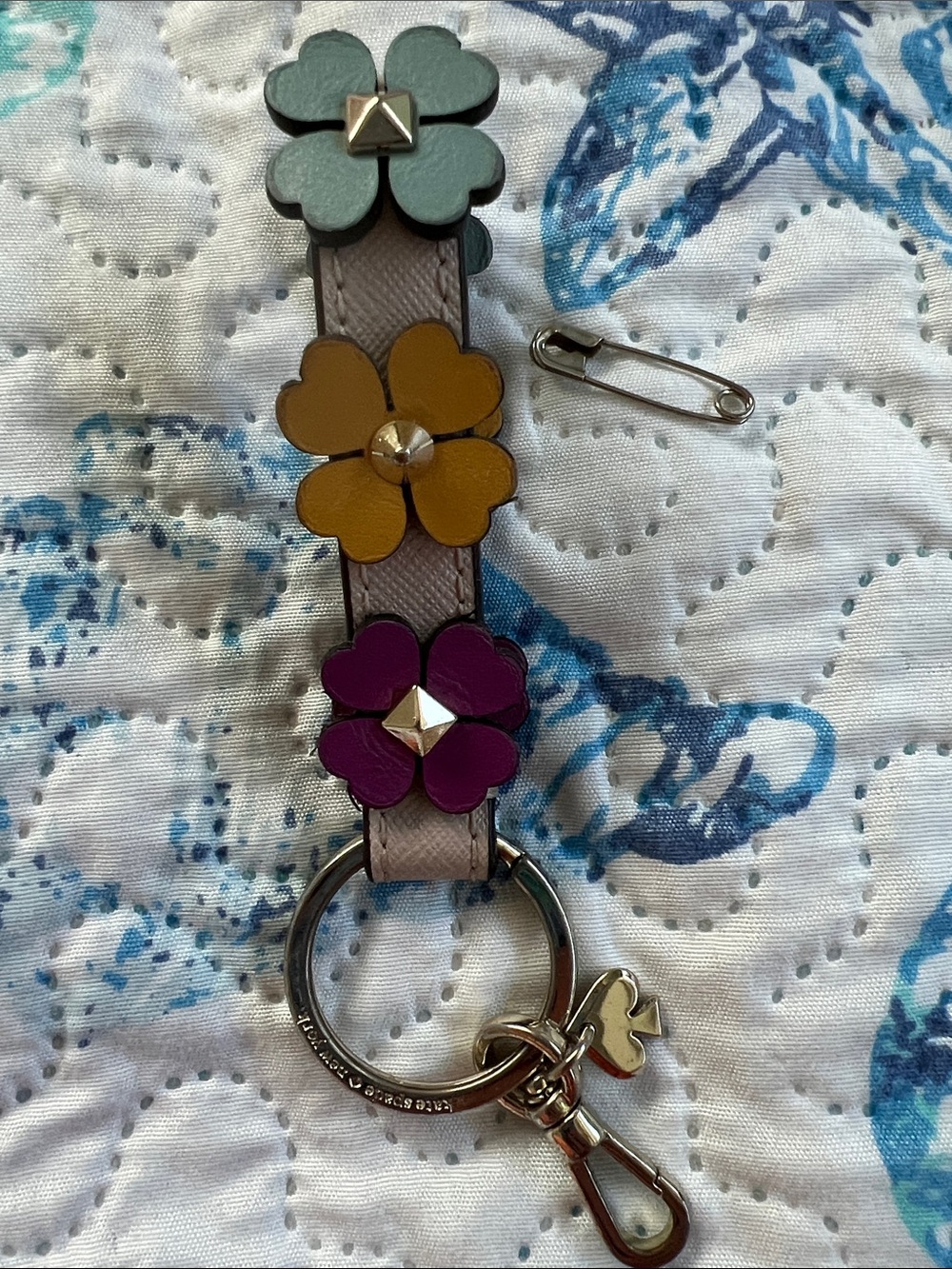 Kate spade Floral Leather Keychain Wristlet - Multi-Color